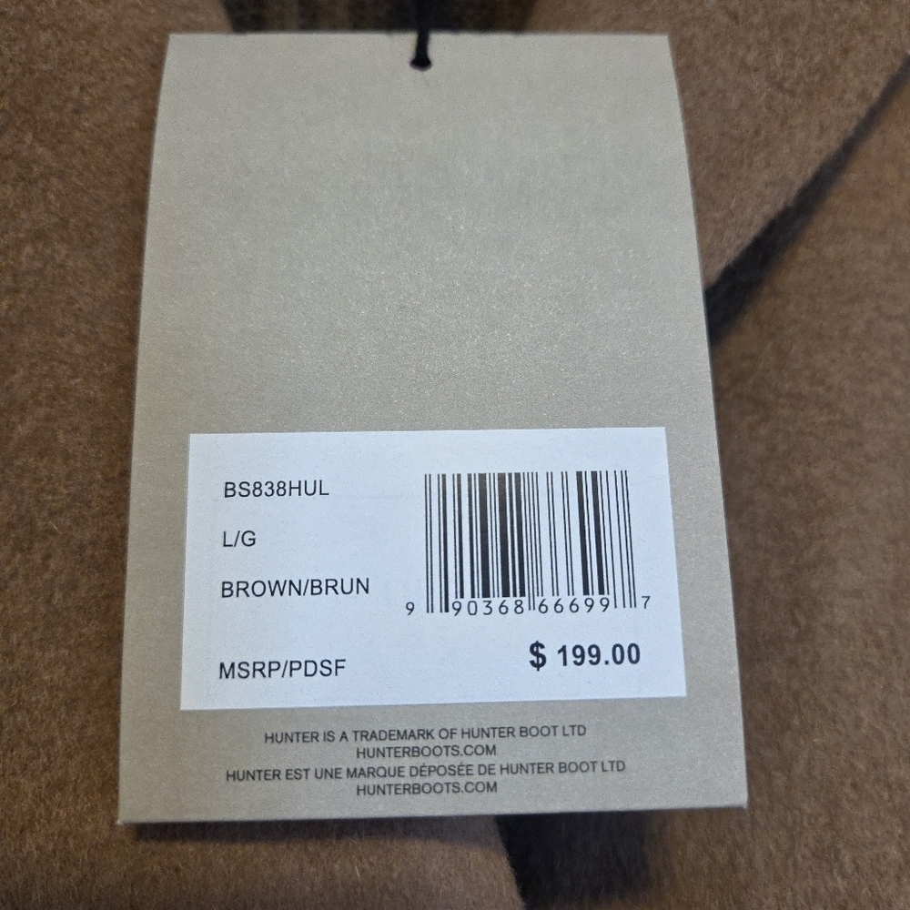 NWT Hunter Quiet Luxury Wool-Blend Knit & Felted Hybrid Blazer Jacket Brown - Picture 8 of 9